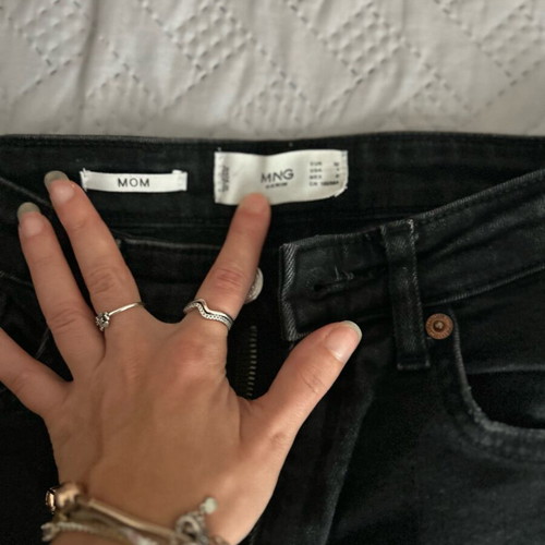 Mango high-waisted jeans used, black, size XXS