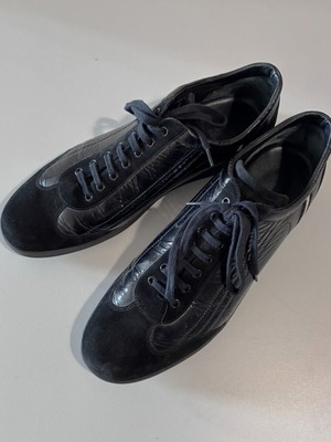 Bally black suede sneakers like new, size 45