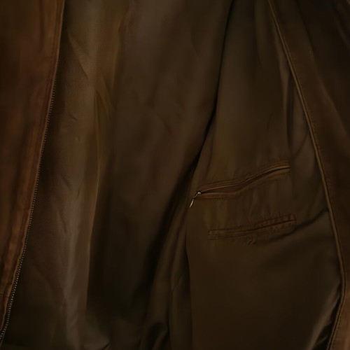 Suede bomber jacket men's brown like new