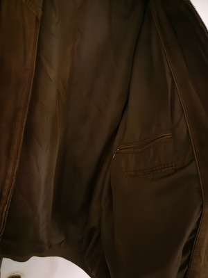 Suede bomber jacket men's brown like new