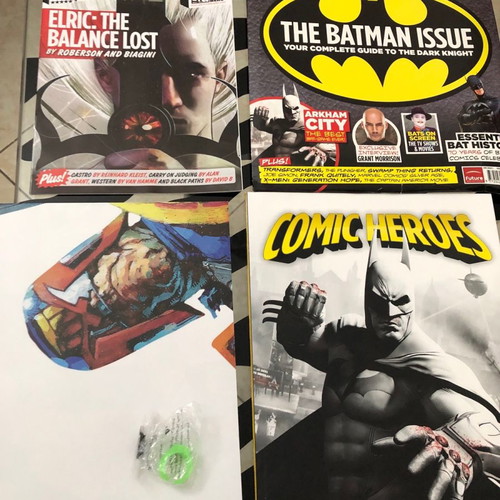 Comic Heroes Magazine #7 used with Judge Dredd, League of Gents, Green Lantern posters and Batman guide
