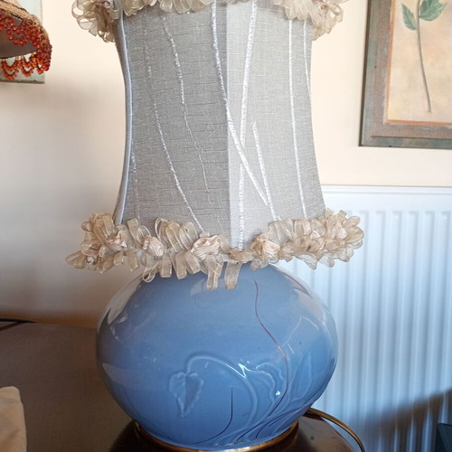 Porcelain table lamp like new, height 0.44 m