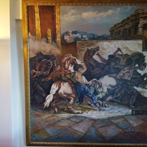 Oil painting on canvas new, artwork 1.92×1.70 m