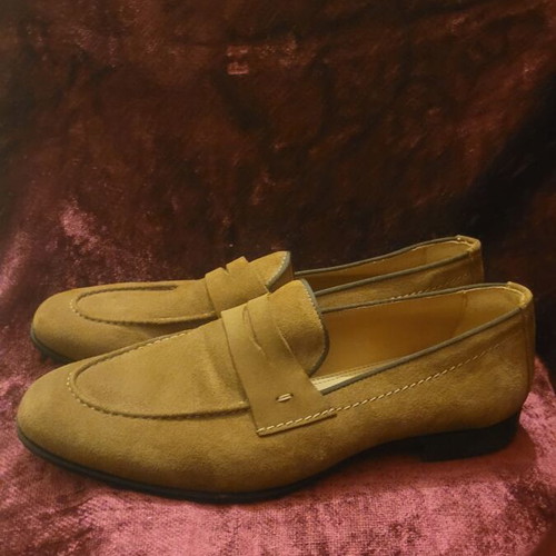 Zara suede loafers brown size 43 new