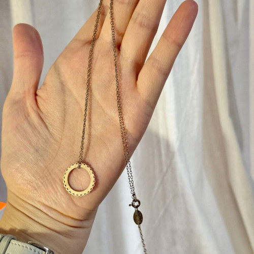 Prigipo 925 silver necklace with gold plated lace in very good condition