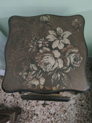 Vintage bedside table or entryway furniture used