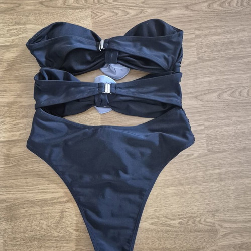 Black one-piece swimsuit used, size XS