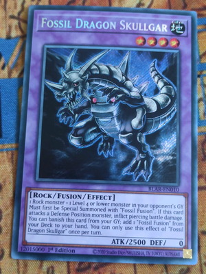 Fossil Dragon Skullgar κάρτα Yugioh like new, Secret Rare