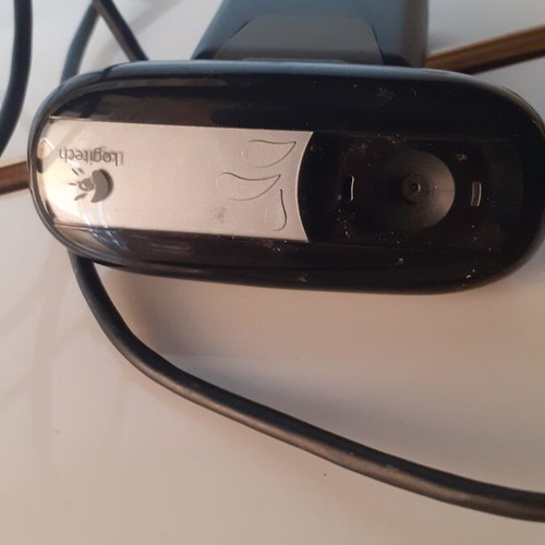 Logitech USB camera and clip microphone used