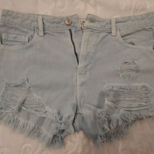 Tally Weiji turquoise shorts size 38 like new, narrow fit