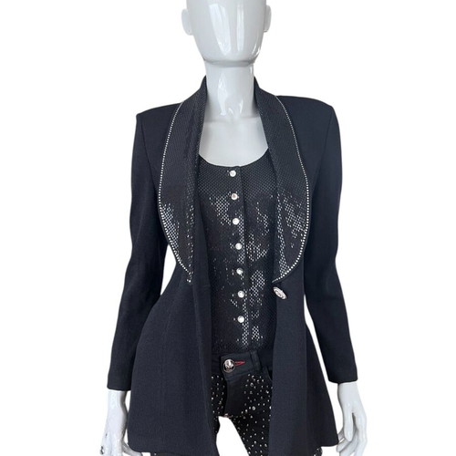 St. John Evening By Marie Gray Women's Jacket Like New, Size M, Black