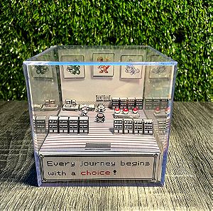 Διακοσμητικό Cube Diorama με σκηνή από τα παιχνίδια Pokemon Red / Blue - Professor Oak's Laboratory