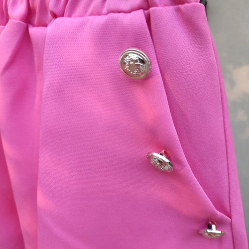 Fuchsia fabric shorts one size made in Italy new