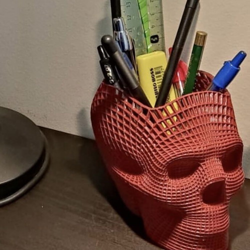 Skull pencil holder new