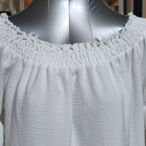 White off-shoulder blouse like new, size M-L