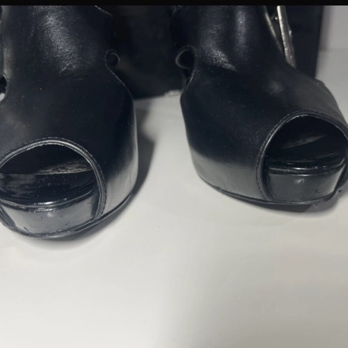 Miss Sixty black high-heeled shoes used, size 39, open sides and front
