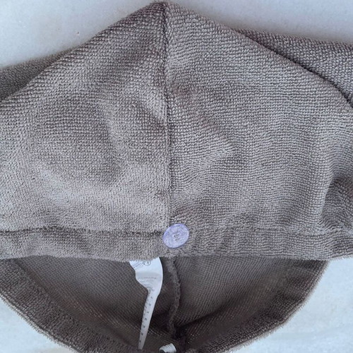 Jysk turban for hair like new, grey-beige