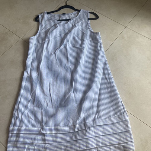 Dress Shein summer new, white and blue, size L