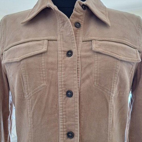 Vintage Beige Nude Corduroy Bottom-Up Jacket Size M Madeleine new