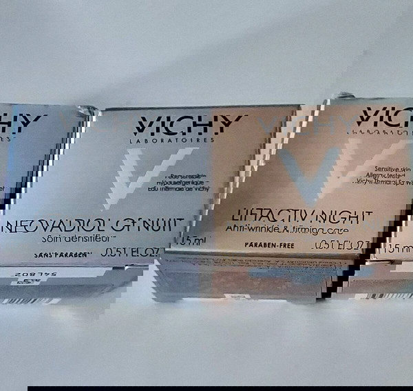 Δύο κρέμες της VICHY liftactive night και neovadiol  GF night για όρισες ηλικίες