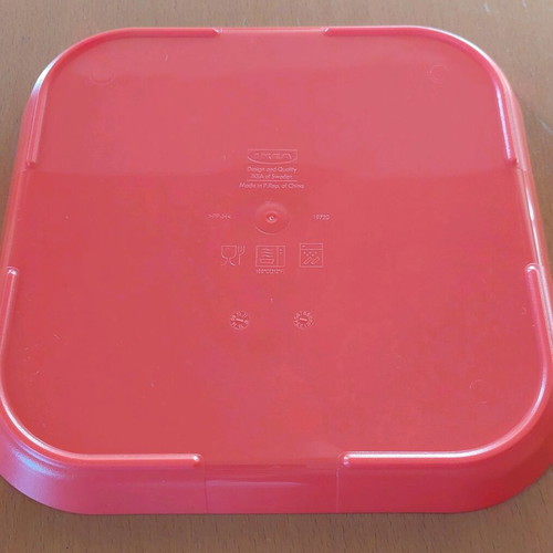 IKEA plastic plates and cups set of 16 like new, orange
