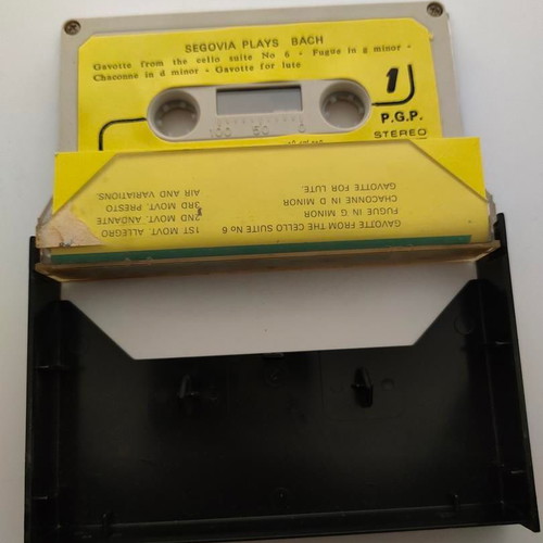 Segovia Plays Bach cassette tape like new, classical genre