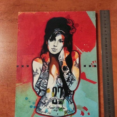 Amy Winehouse Fan Art wooden print like new 29x21cm