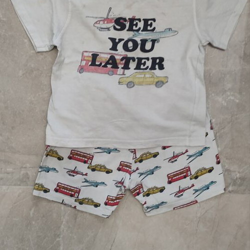 Energiers Boys' Set No.3 with Transport Theme like new, cotton