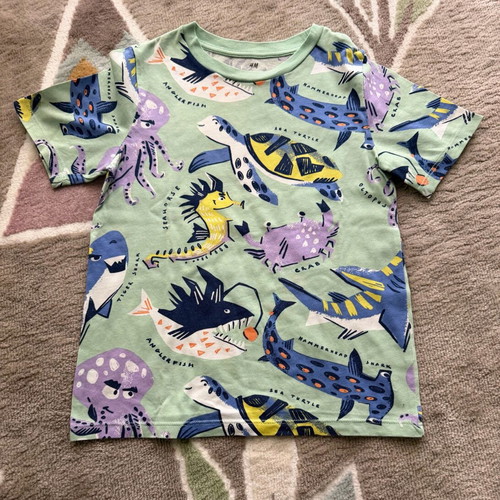 H&M boys' t-shirt colorful like new, 4-6 years, size 116 cm