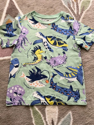 H&M boys' t-shirt colorful like new, 4-6 years, size 116 cm