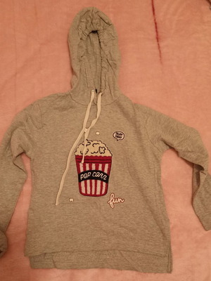 Jennyfer girls' sweatshirt like new, grey, XS
