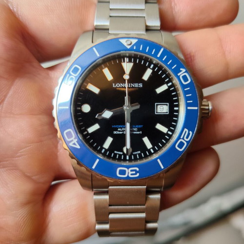Longines HydroConquest Automatic 42mm Blue Bezel New