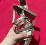 Gold sandals like new, size 40, formal