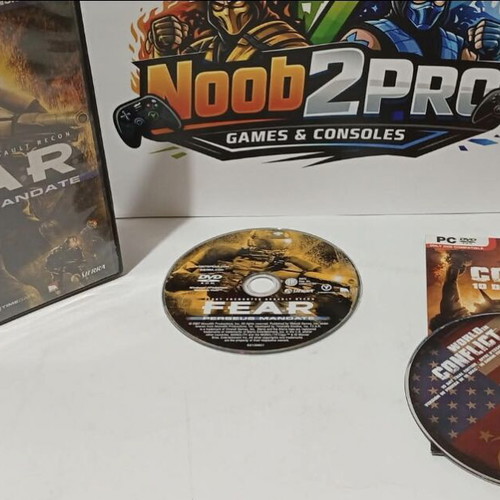 F.E.A.R. Perseus Mandate and World in Conflict PC DVD used bundle
