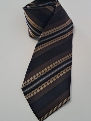 Napoleone silk tie brown striped like new