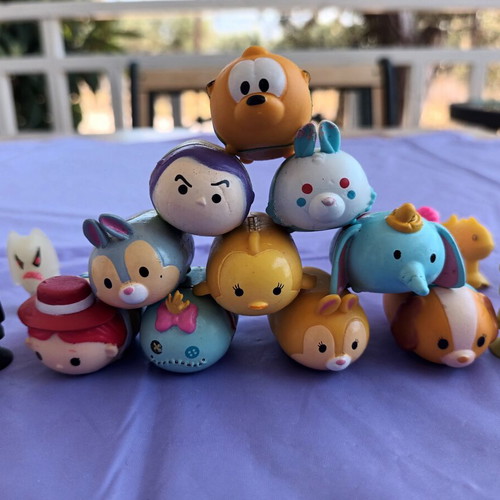 Disney Tsum Tsum and Stikeez figures used, set of 34