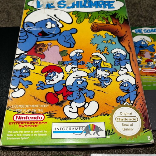 Nintendo NES game The Smurfs used with box and manuals
