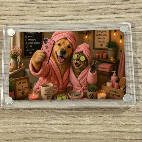 Acrylic fridge magnet Spa Day Besties new