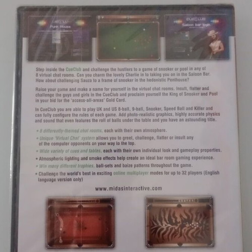 Cue Club videogame new, PC