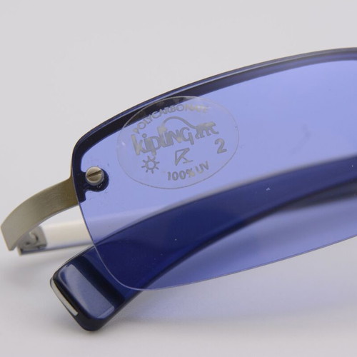 Kipling K533 Vintage Rimless Sunglasses New Blue Silver