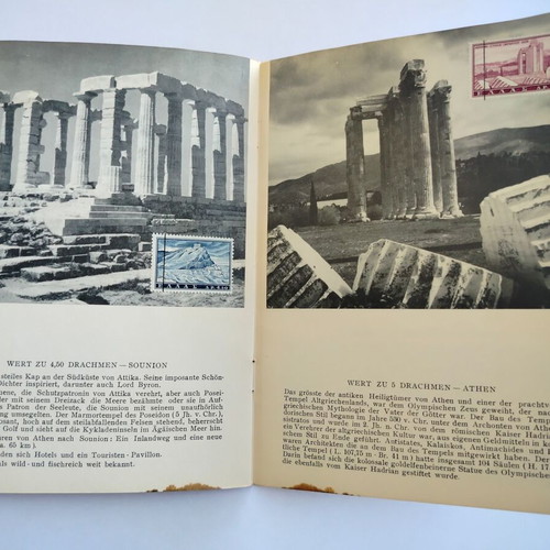 Stamp booklet 1961 used, German edition with lithograph designs