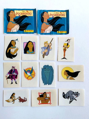 Φακελάκια Pocahontas αυτοκόλλητα 1996 Panini καινούργια