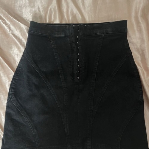 Zara denim skirt like new, black, tight fit, size S 36 8