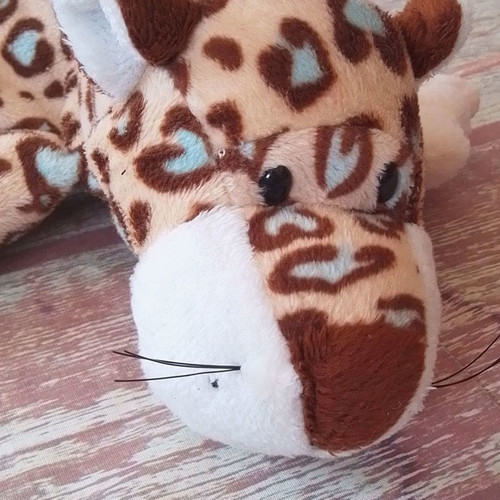Children's plush leopard wallet pencil case NICI used