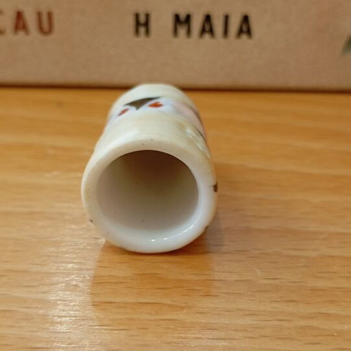 Porcelain Thimble Like New, Asian Traditional Figure