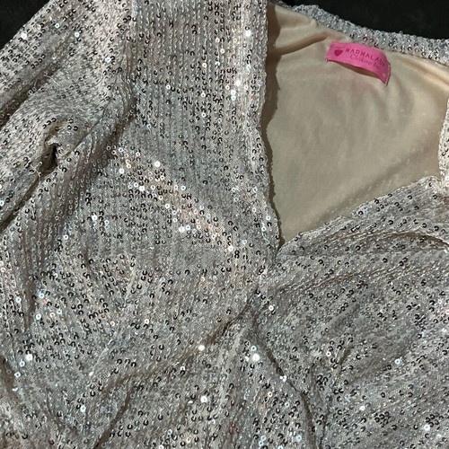 Marmalady sequin bodysuit like new, size XS, silver