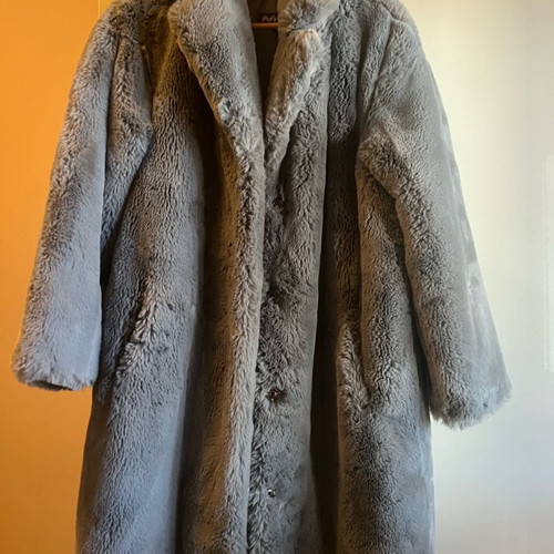 Faux fur Copenhagen like new, gray-blue, size L