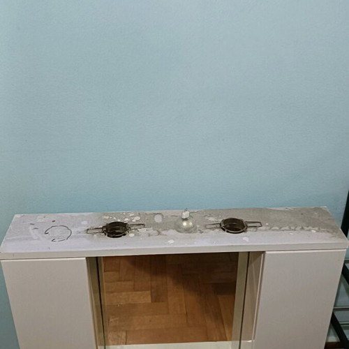 Bathroom furniture like new with sink, faucet and mirror