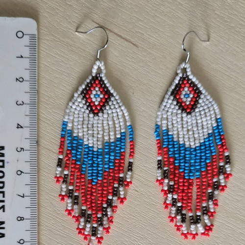 African beaded earrings like new