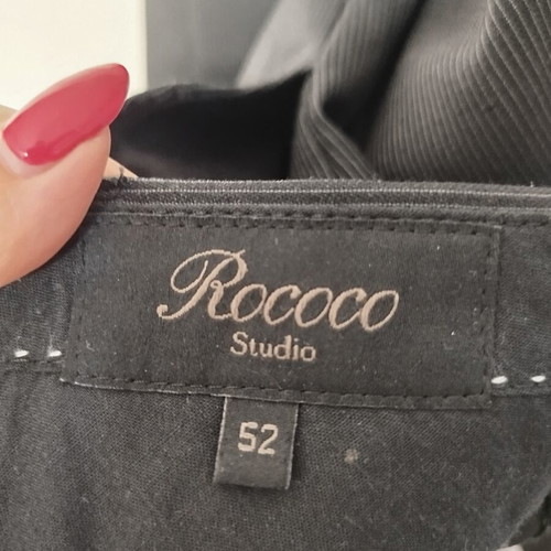 Rococo black groom suit with subtle pinstripe, like new, size 52